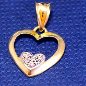 Zlatý prívesok srdce Glare 185