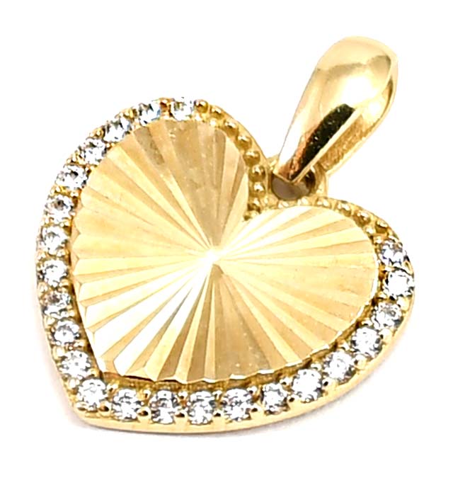 Zlatý prívesok srdce Glare 231