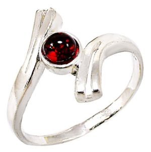 strieborny prsten jantarovy Glare 49