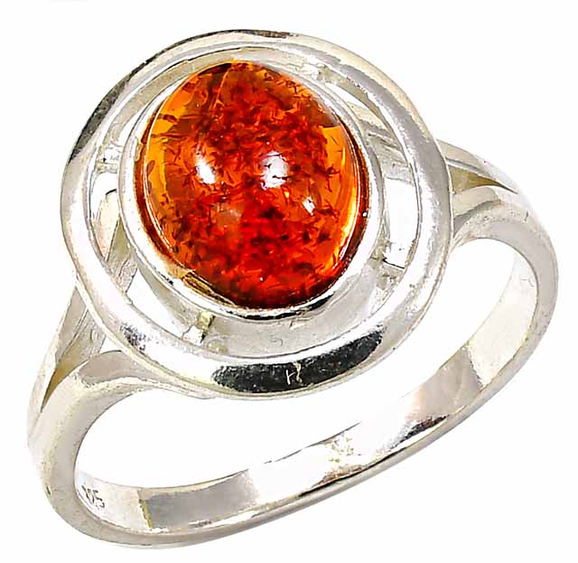 strieborny jantarovy prsten Glare 51