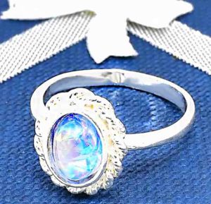 strieborny prsten Glare 571