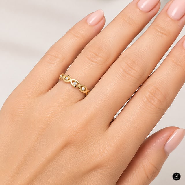 Zlatý prsteň 14K Glare 208 – Obrázok 3