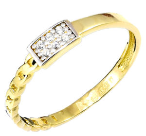 zlatý prsteň Glare 424