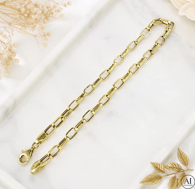 Zlatý náramok 14K Glare 459 – Obrázok 5
