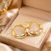 Zlaté náušnice 14K Glare 990 – Obrázok 4