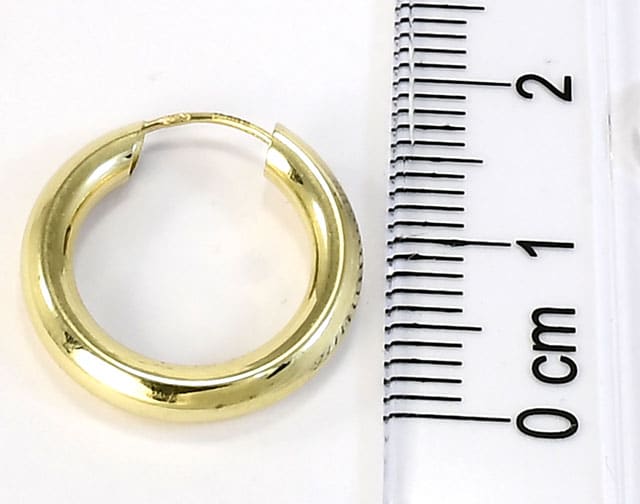 Zlaté náušnice 14K Glare 1014 – Obrázok 5