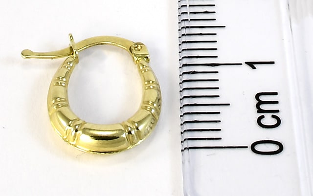 Zlaté náušnice 14K Glare 1124 – Obrázok 4